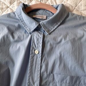 Evereve Sky Blue Button-Front Shirt